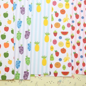 Lot de 02 grands motifs d'aliments sains imprimés sur papier cartonné 250 g