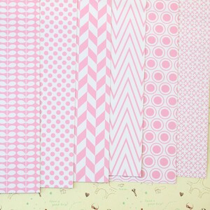 Set 02 Pink and Cream Essentials printed card stock 250gsm
