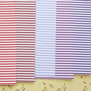 Lot de 03 papier cartonné imprimé Hello Stripes 250 g/m²