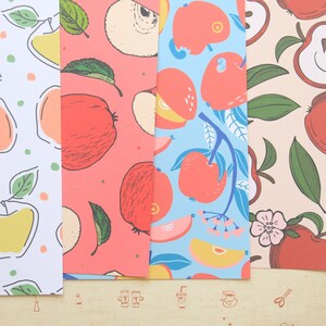 Lot de 02 papiers cartonnés imprimés Pommes Cartoon 250 g