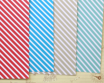 Grey Mix Candy Stripe printed card stock 250gsm