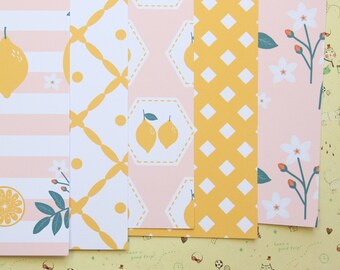 Set 01 Sunshine Lemon Mix printed card stock 250gsm