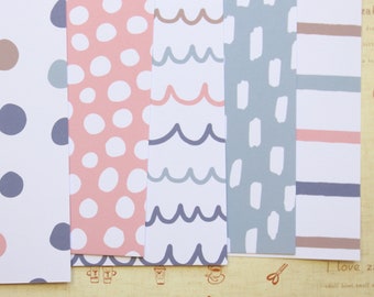 Set 02 Scandi Doodles Mix printed card stock 250gsm