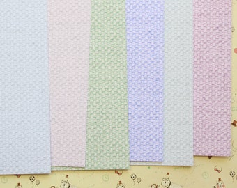 Set 01 Pastel Linen Mix printed card stock 250gsm