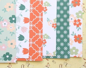 Set 02 Summer Flowers Mix printed card stock 250gsm