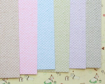Set 02 Pastel Linen Mix printed card stock 250gsm