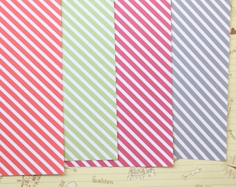 Grey Mix Candy Stripe printed card stock 250gsm