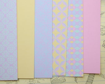 Set 01 Rainbow Pastel mix printed card stock 250gsm