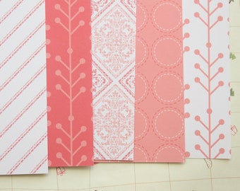 Set 01 Coral Meadow printed card stock 250gsm