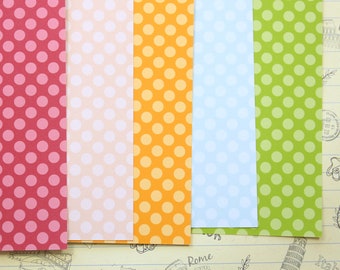 Set 01 Vibrant Dots Mix printed card stock 250gsm