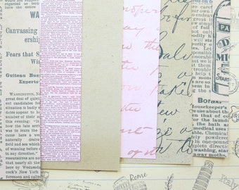 May include: A collage of vintage paper scraps with handwritten text, including the words "Rome" and "Italy". The collage is on a lined paper background with a few stamps of the Colosseum.