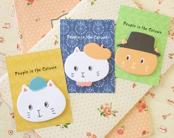 Catown cartoon CAT Face shapes sticky notes