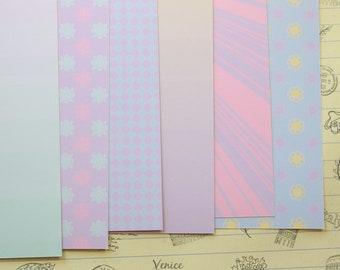 Set 04 Rainbow Pastel mix printed card stock 250gsm