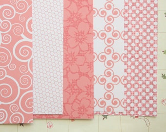 Set 02 Coral Meadow printed card stock 250gsm
