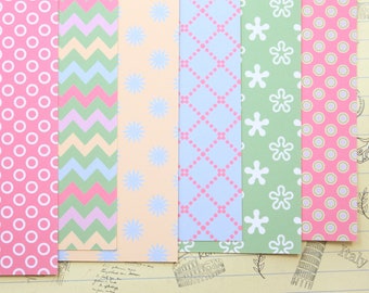Set 01 Sugar Pastel mix printed card stock 250gsm