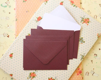 Aubergine Purple Pearlescent mini envelopes and note cards