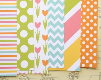 Set 01 Bloom Pastel mix printed card stock 250gsm