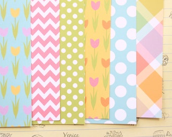 Set 03 Bloom Pastel mix printed card stock 250gsm