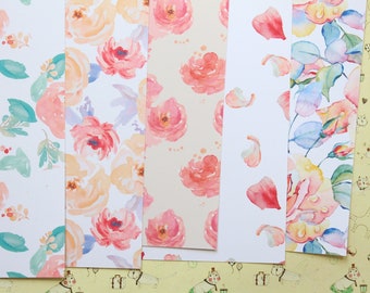 Set 02 Watercolor Flowers Mix printed card stock 250gsm