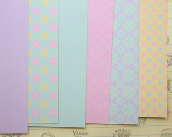 Set 03 Rainbow Pastel mix printed card stock 250gsm