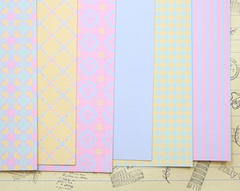 Set 02 Rainbow Pastel mix printed card stock 250gsm