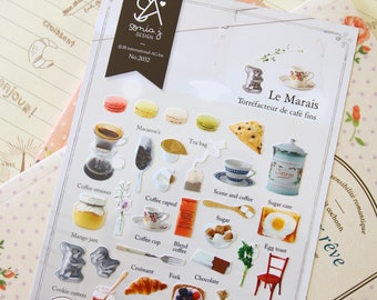 Le Marais Sonia cafe deco scrapbooking stickers
