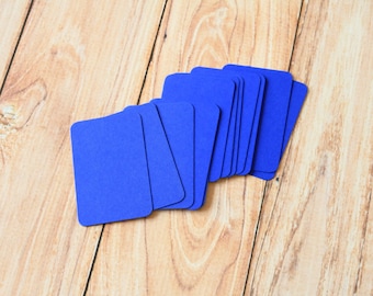 Cartes de visite recyclées bleu indigo