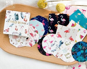 Flamingo Lifelog Stickers cartoon shapes deco stickers set