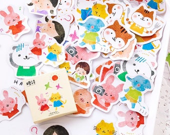 My Friends Candy Poetry cartoon animals shapes stickers