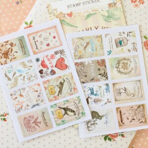 08 Natural Ancien cartoon stamp stickers