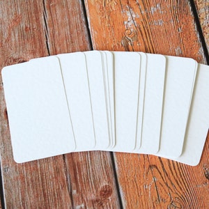 50pc Elegant HAMMERED White Lakeland Series Business Card Blanks