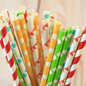 Big Top mix designs paper straws multipack image 3