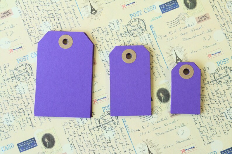 Purple AMETHYST Reinforced Luggage Tags image 2