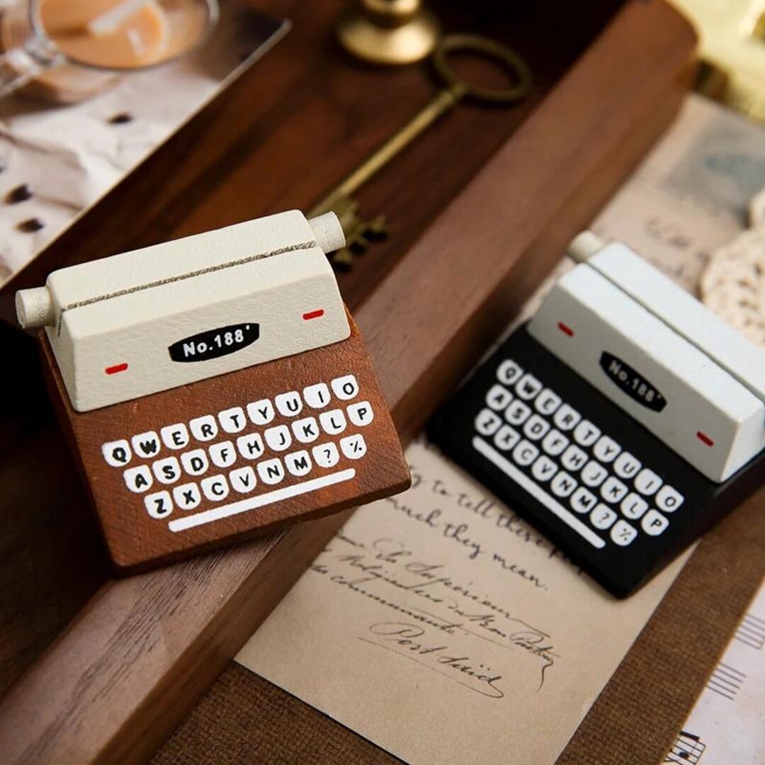 Typewriter Mini Notebook Poulain Retro Mini Typewriter Note Holder - Etsy