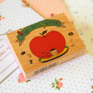 Fun Stamp Apple So Sorry cartoon rubber stamp image 4