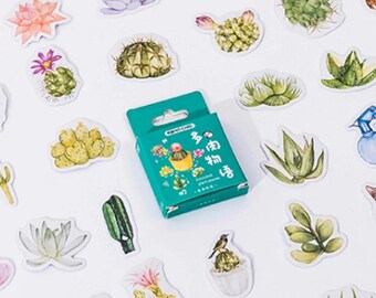Succulent Plant Stories Mo-Card deco stickers
