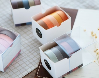 Simno Solid Colours Masking Tapes washi tapes set 5pc
