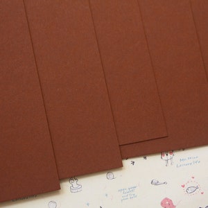 Papier cartonné recyclé de couleur unie Marron toscan