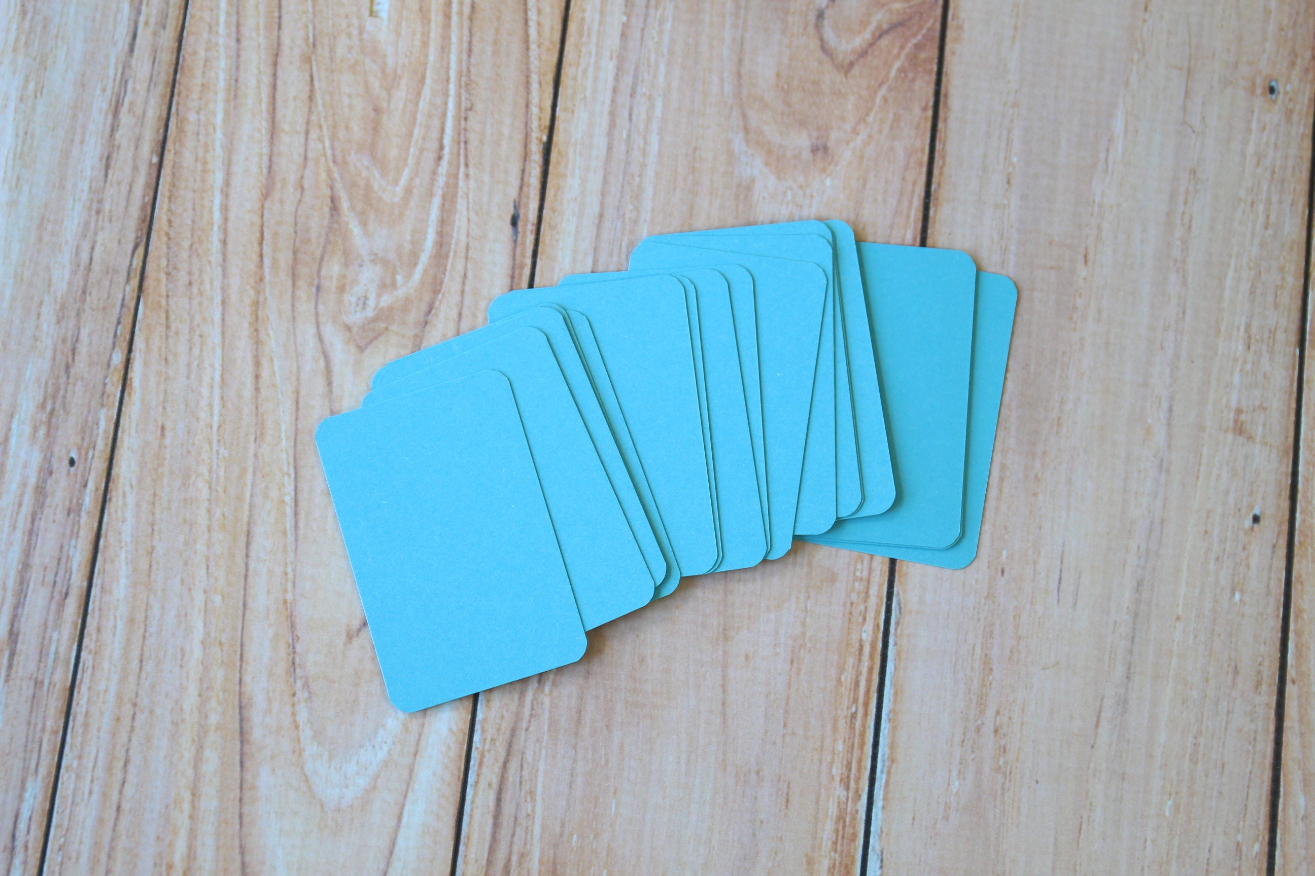 100 Blue Anodized Aluminum Blank Business Cards for Laser