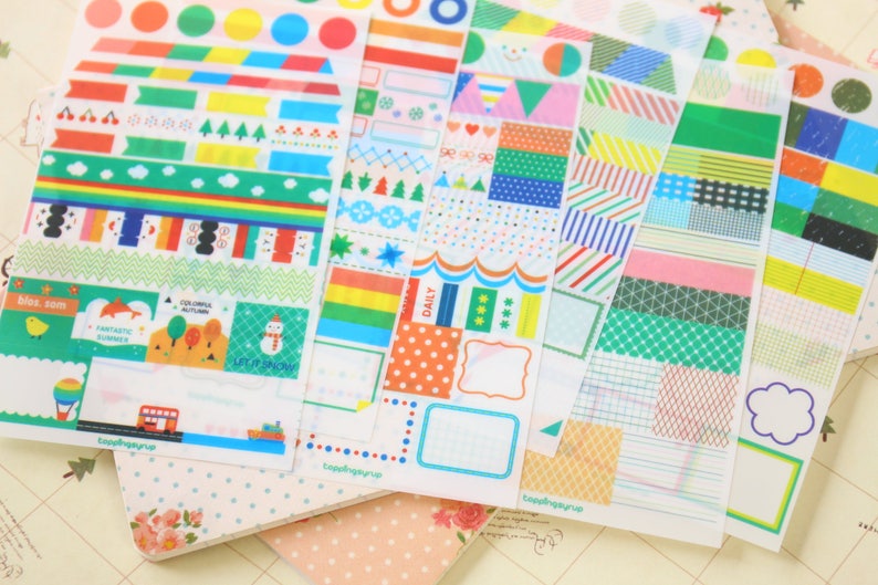 Rainbow Market scrapbooking diary stickers image 6