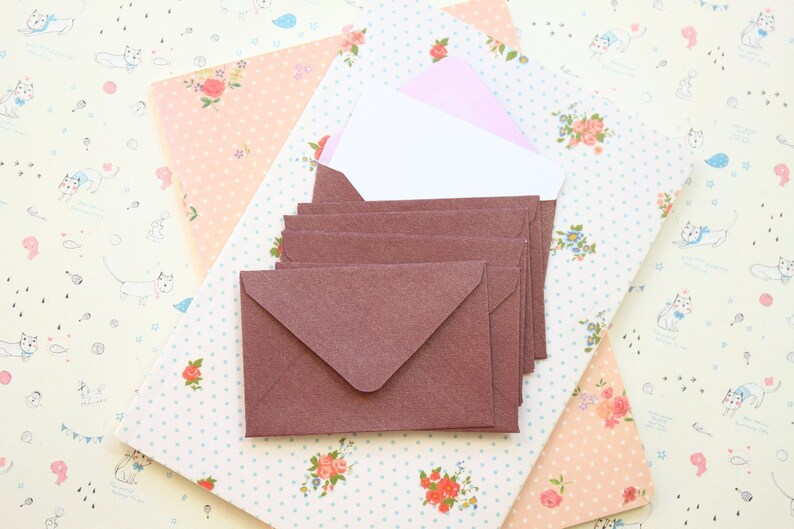 Bronze Ore textured mini envelopes and note cards image 1