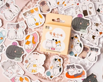 Cute Cats Etari Life cartoon shapes stickers