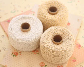 Twisted Cotton and Metallic bakers twine 100m