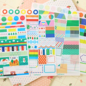 Rainbow Market scrapbooking diary stickers image 4