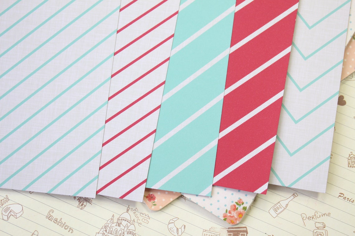 Set 01 Linen Patterns Printed Card Stock 250gsm Etsy