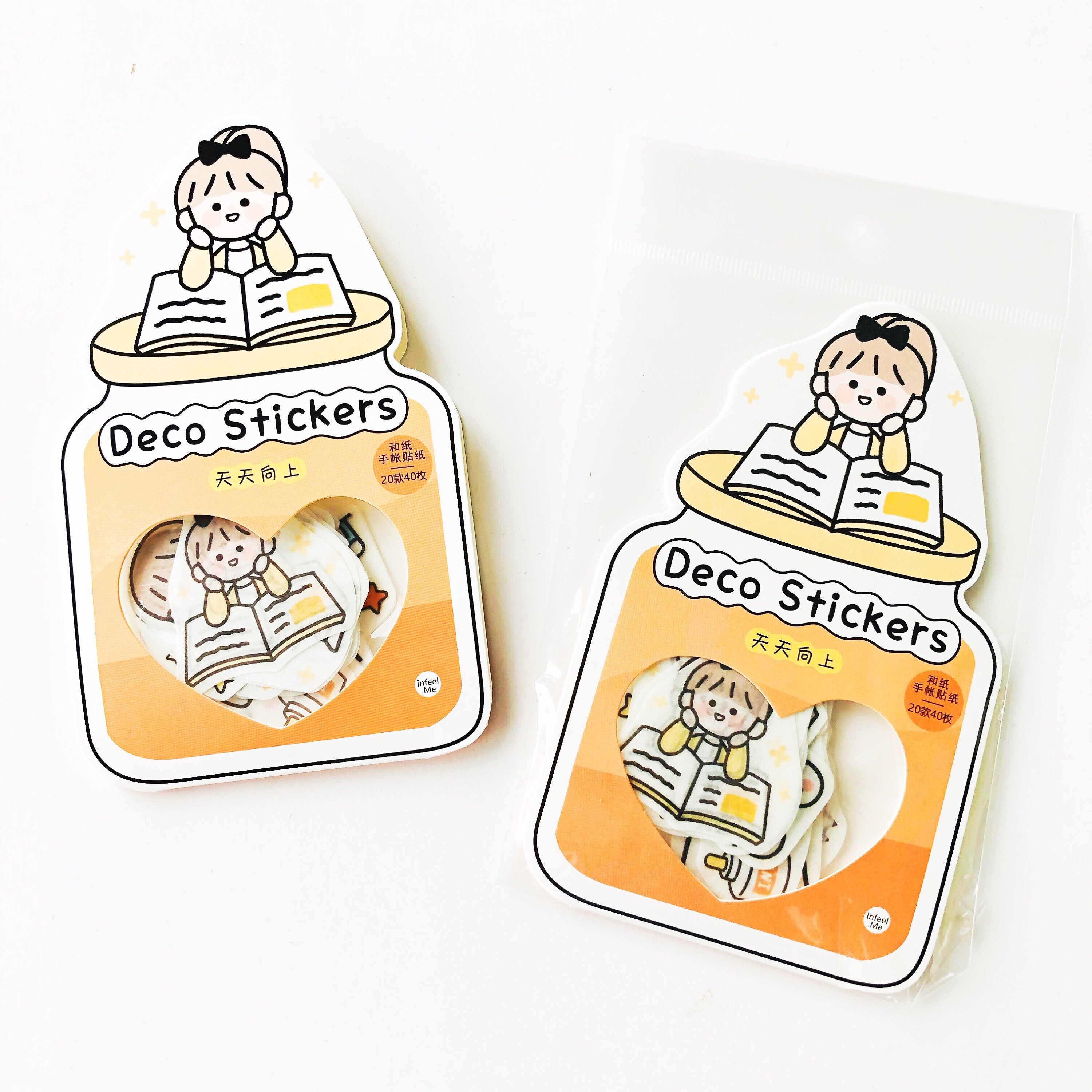 Infeel Me Study Life cartoon Sticker Flakes