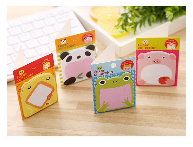 Fusen Mini Animal Shapes Sticky Notes - Etsy