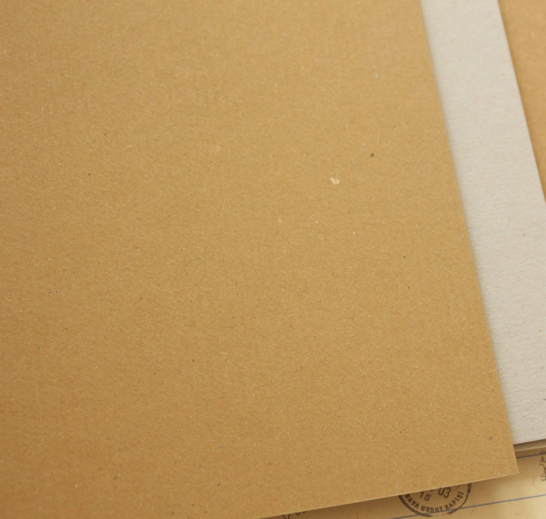 Recycled Natural Plain Color Card Stock Etsy UK