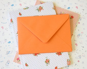Apricot Orange vintage series blank C6 envelopes