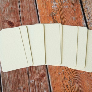 50pc Elegant HAMMERED Ivory Lakeland Series Business Card Blanks